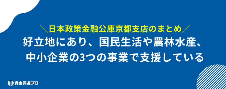 日本政策金融公庫 京都支店 まとめ