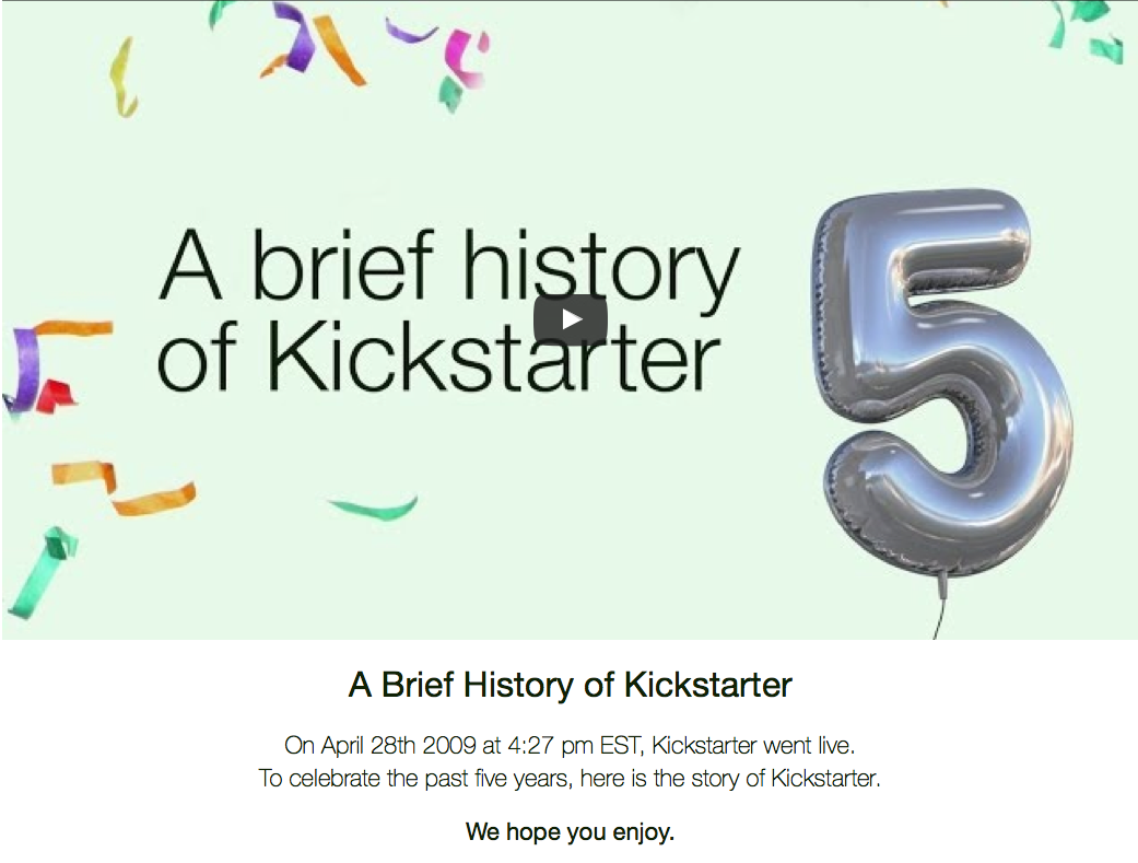 A brief history of Kickstarter