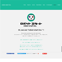 ロボットスタート株式会社 robot start inc.のホームページスクリーンショット