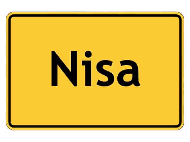 NISAの黄色い標識