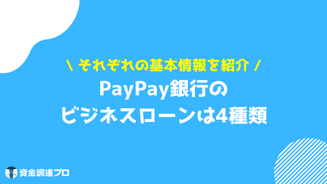 PayPay銀行 ビジネスローン 種類