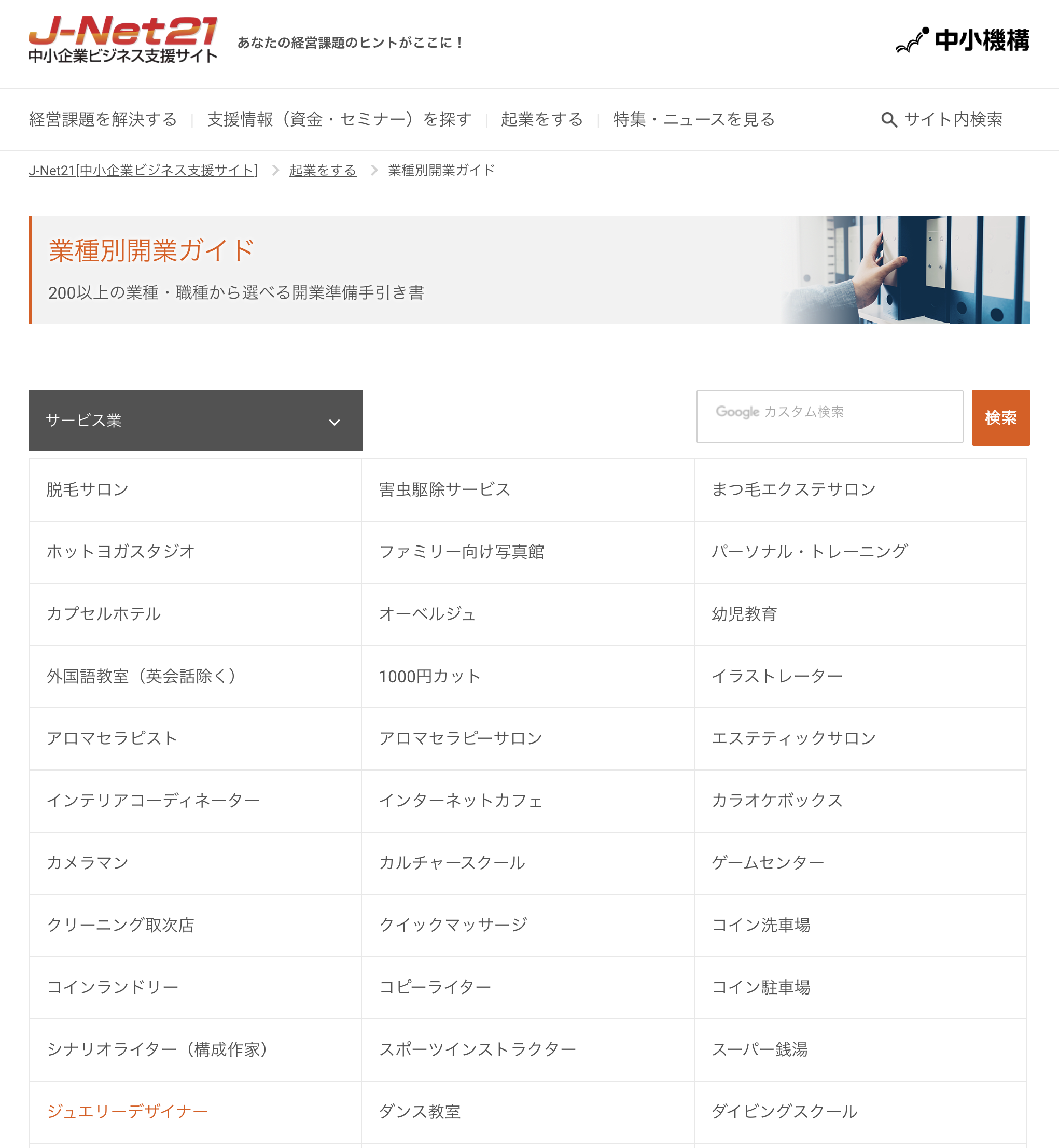 開業準備手引き書(中小機構)