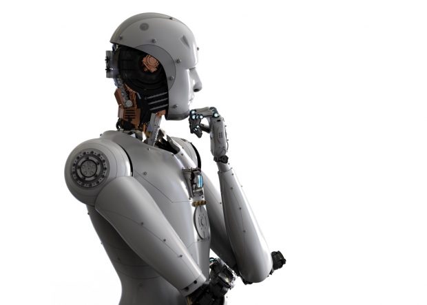 考え込むロボット